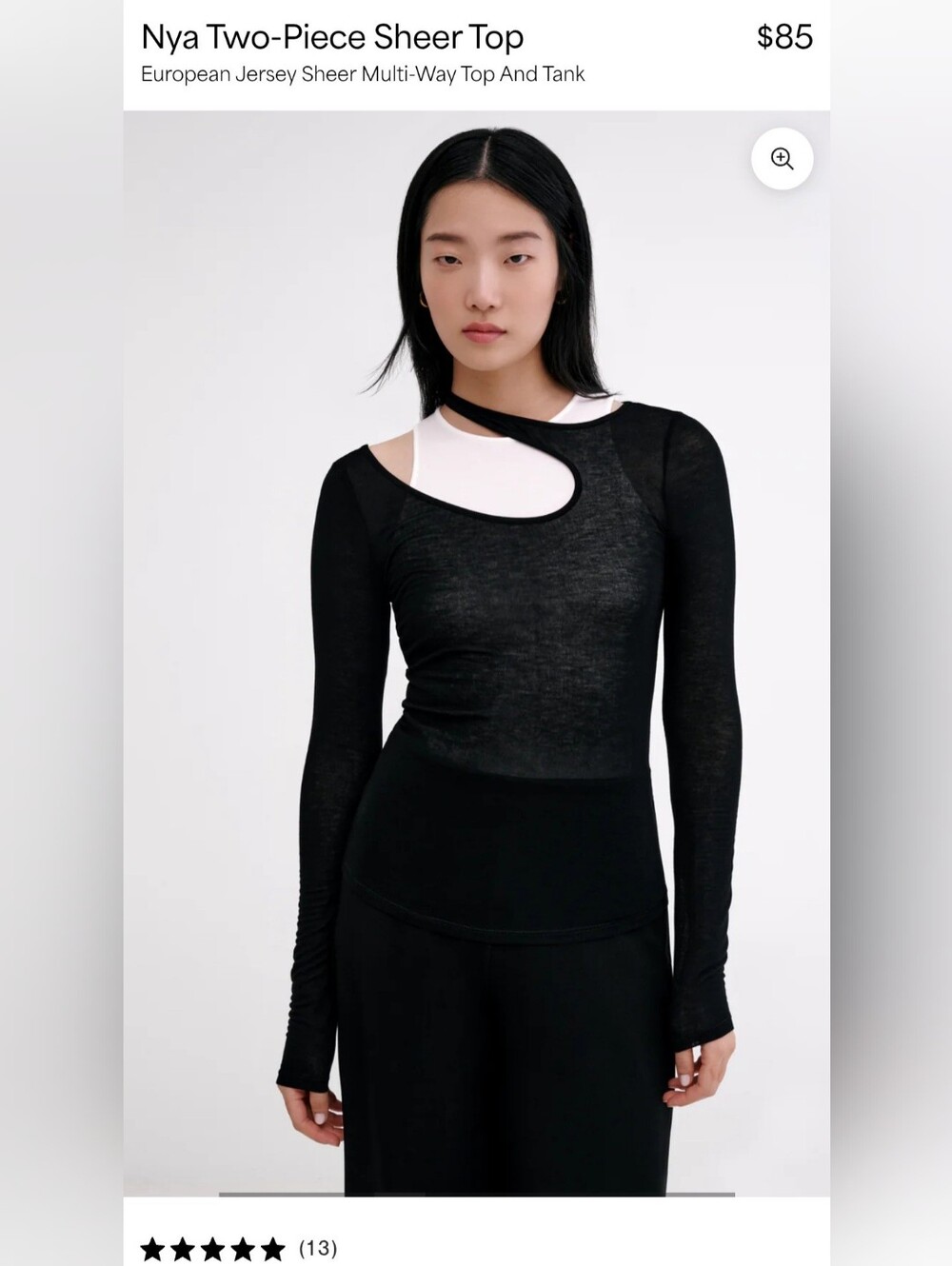 Marcella NYC Nya Two-Piece Sheer Top